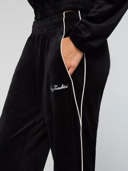 Velour|Sergio Tacchini Mare Velour Pant- Black Beauty