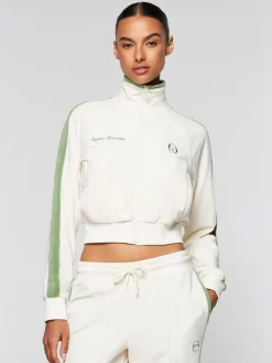 Tracksuits|Sergio Tacchini Miss Carlotta Velour Track Jacket- Gardenia