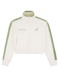 Velour|Sergio Tacchini Miss Carlotta Velour Track Jacket- Gardenia