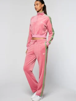 Tracksuits|Sergio Tacchini Miss Carlotta Velour Track Pant- Wild Rose