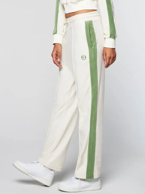 Velour|Sergio Tacchini Miss Carlotta Velour Track Pant-Gardenia