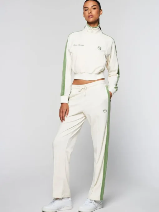 Velour|Sergio Tacchini Miss Carlotta Velour Track Pant-Gardenia