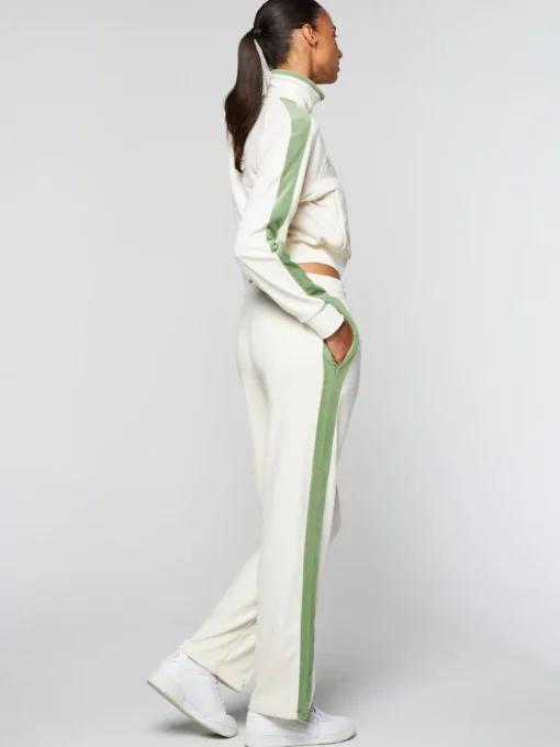 Velour|Sergio Tacchini Miss Carlotta Velour Track Pant-Gardenia