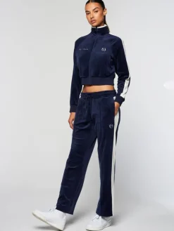Tracksuits|Sergio Tacchini Miss Carlotta Velour Track Pant- Maritime Blue