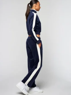 Tracksuits|Sergio Tacchini Miss Carlotta Velour Track Pant- Maritime Blue
