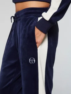 Tracksuits|Sergio Tacchini Miss Carlotta Velour Track Pant- Maritime Blue