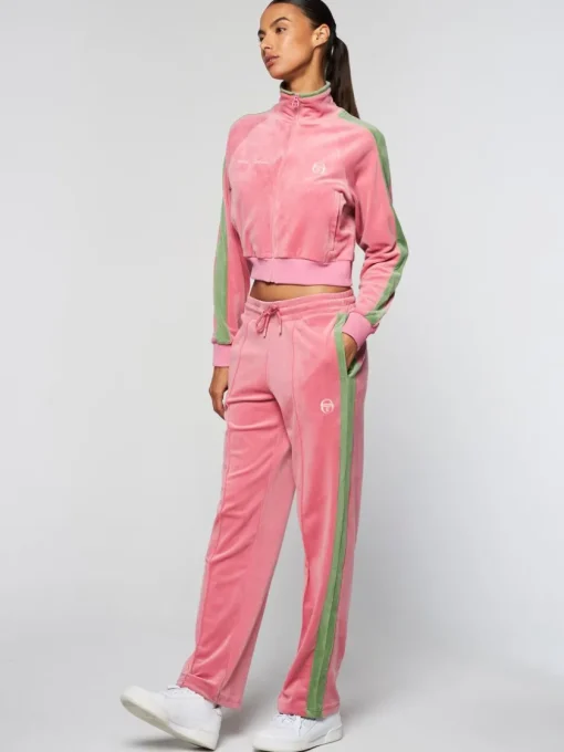 Tracksuits|Sergio Tacchini Miss Carlotta Velour Track Jacket- Wild Rose
