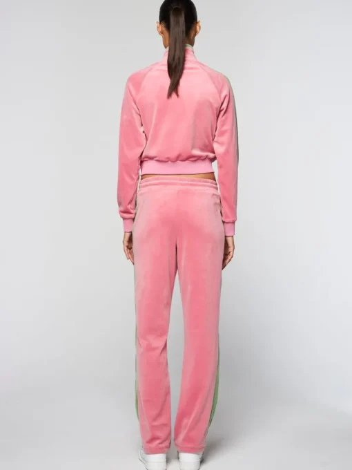 Tracksuits|Sergio Tacchini Miss Carlotta Velour Track Jacket- Wild Rose