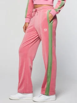 Velour|Sergio Tacchini Miss Carlotta Velour Track Pant- Wild Rose