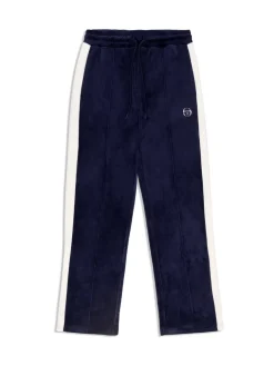 Velour|Sergio Tacchini Miss Carlotta Velour Track Pant- Maritime Blue