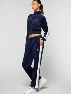 Tracksuits|Sergio Tacchini Miss Carlotta Velour Track Jacket- Maritime Blue