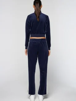 Tracksuits|Sergio Tacchini Miss Carlotta Velour Track Jacket- Maritime Blue