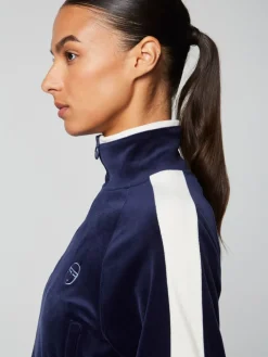 Tracksuits|Sergio Tacchini Miss Carlotta Velour Track Jacket- Maritime Blue