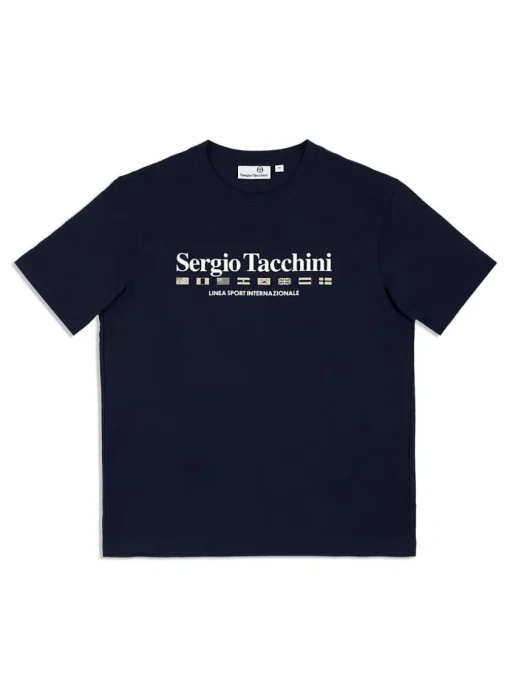 T-Shirts|Sergio Tacchini Monda T-Shirt- Maritime Blue