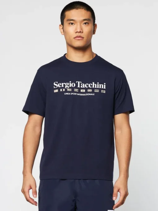 T-Shirts|Sergio Tacchini Monda T-Shirt- Maritime Blue