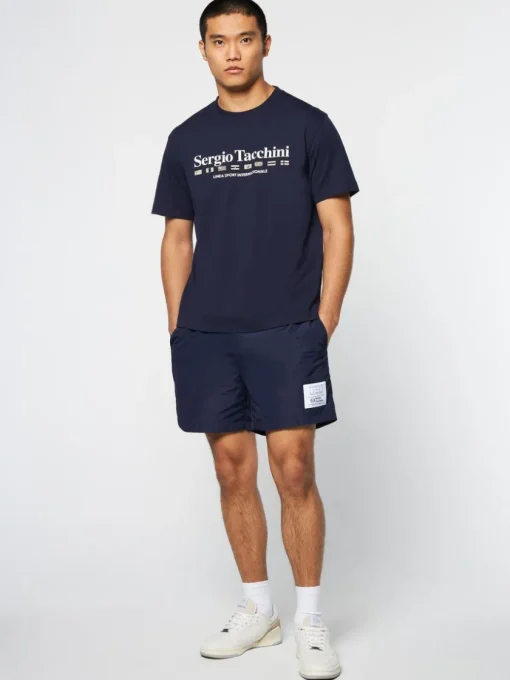 T-Shirts|Sergio Tacchini Monda T-Shirt- Maritime Blue