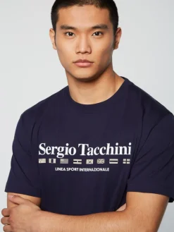 T-Shirts|Sergio Tacchini Monda T-Shirt- Maritime Blue