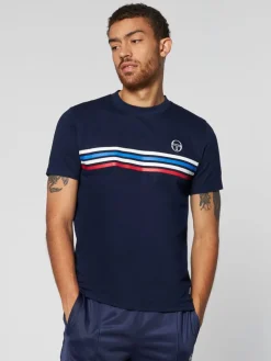 T-Shirts|Sergio Tacchini New Melfi Short Sleeve T-Shirt Archivio- Maritime Blue