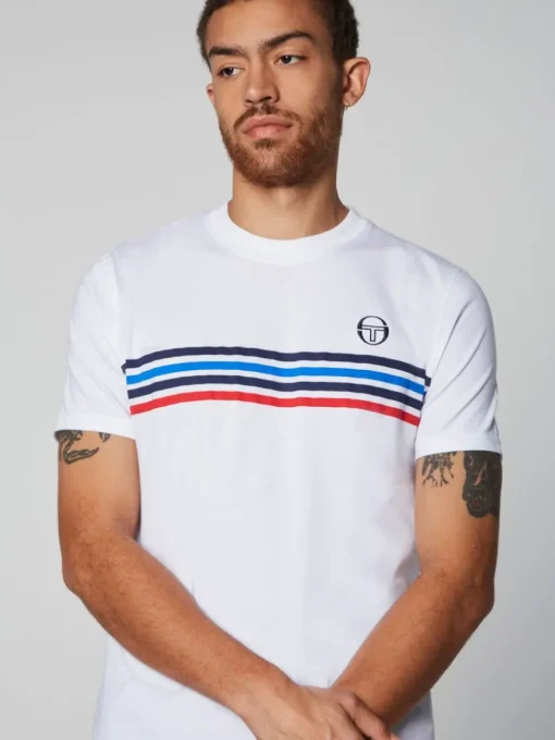 T-Shirts|Sergio Tacchini New Melfi Short Sleeve T-Shirt Archivio- White