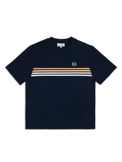 The Essentials|Sergio Tacchini New Melfi T-Shirt- Maritime Blue/ White