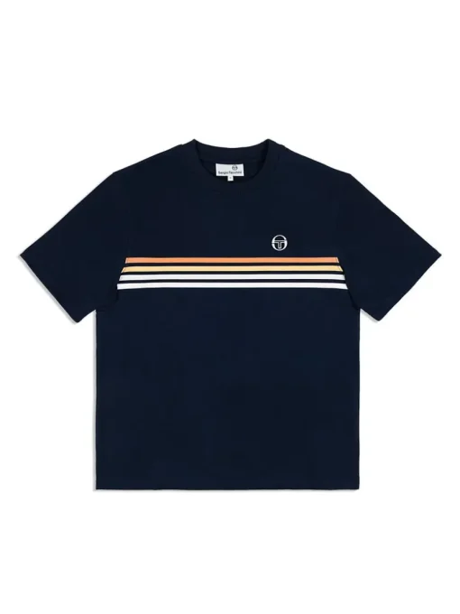 T-Shirts|Sergio Tacchini New Melfi T-Shirt- Maritime Blue/ White
