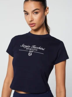 Tops And Sports Bras|Sergio Tacchini Nicola Graphic T-Shirt- Maritime Blue