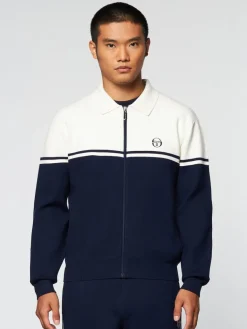 Knitwear|Sergio Tacchini Nostra Track Jacket- Maritime Blue