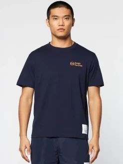 The Essentials|Sergio Tacchini Onda T-Shirt- Maritime Blue