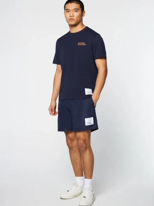 The Essentials|Sergio Tacchini Onda T-Shirt- Maritime Blue