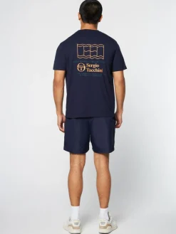 The Essentials|Sergio Tacchini Onda T-Shirt- Maritime Blue
