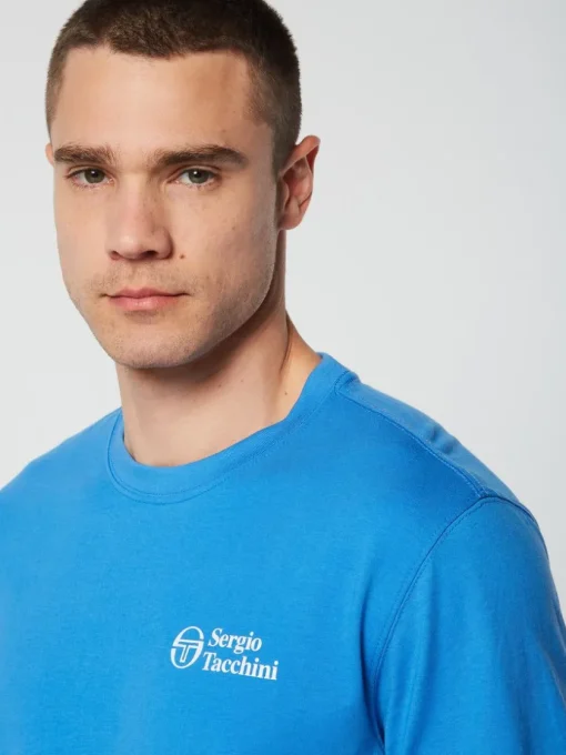 T-Shirts|Sergio Tacchini Onda T-Shirt- Palace Blue