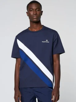 T-Shirts|Sergio Tacchini Ortica Tennis T-Shirt- Maritime Blue