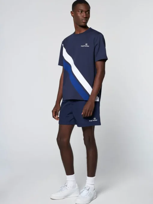T-Shirts|Sergio Tacchini Ortica Tennis T-Shirt- Maritime Blue