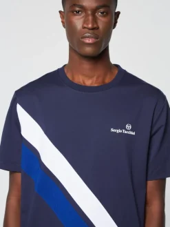 T-Shirts|Sergio Tacchini Ortica Tennis T-Shirt- Maritime Blue