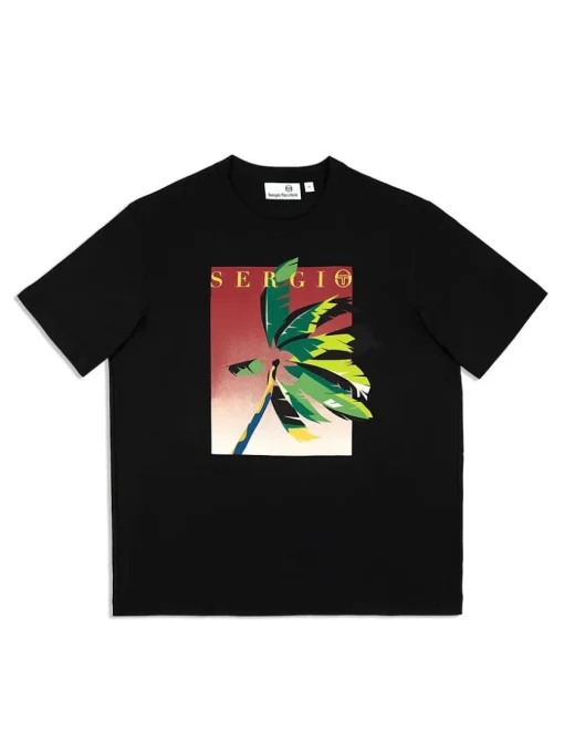 T-Shirts|Sergio Tacchini Palma T-Shirt- Black Beauty