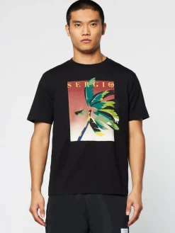 T-Shirts|Sergio Tacchini Palma T-Shirt- Black Beauty