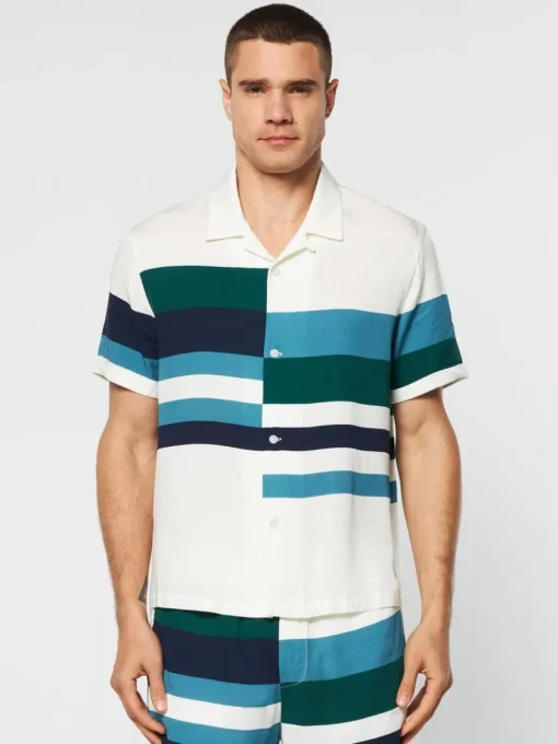 View All|Sergio Tacchini Pennellata Cabana Shirt- Gardenia/ Multi