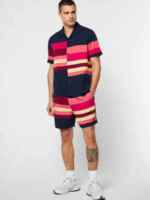 Matching Separates|Sergio Tacchini Pennellata Cabana Shirt- Maritime Blue/ Multi