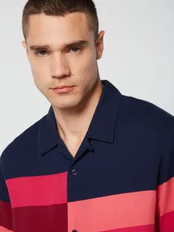 Matching Separates|Sergio Tacchini Pennellata Cabana Shirt- Maritime Blue/ Multi