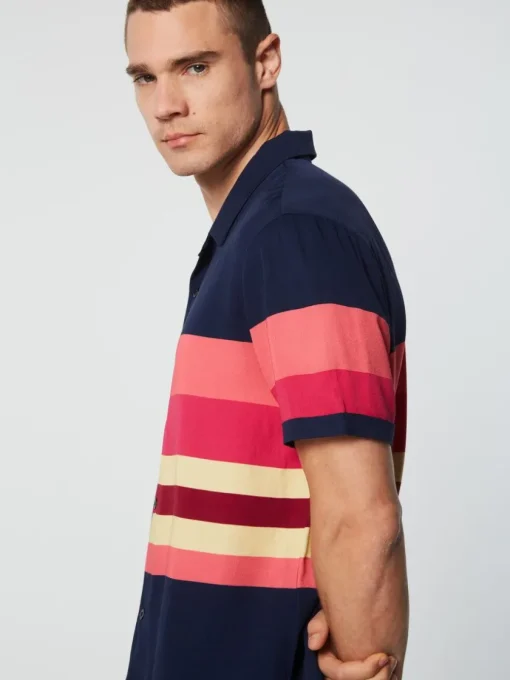 Matching Separates|Sergio Tacchini Pennellata Cabana Shirt- Maritime Blue/ Multi