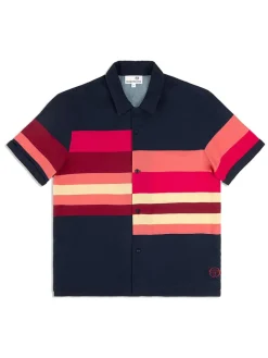 View All|Sergio Tacchini Pennellata Cabana Shirt- Maritime Blue/ Multi