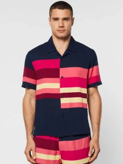 View All|Sergio Tacchini Pennellata Cabana Shirt- Maritime Blue/ Multi