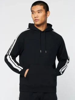 Sweatshirts And Hoodies|Sergio Tacchini Pereto Tape Hoodie- Black Beauty