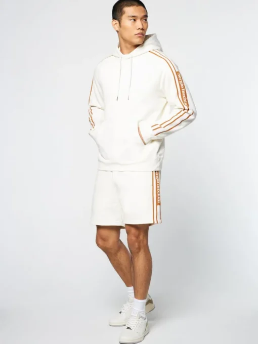 Sweatshirts And Hoodies|Sergio Tacchini Pereto Tape Hoodie- Gardenia
