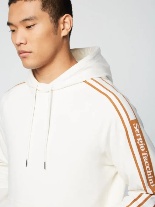 Sweatshirts And Hoodies|Sergio Tacchini Pereto Tape Hoodie- Gardenia