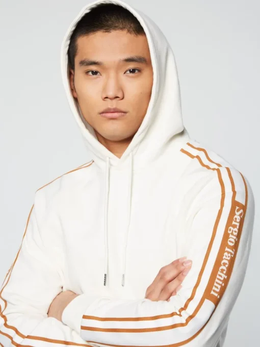 Sweatshirts And Hoodies|Sergio Tacchini Pereto Tape Hoodie- Gardenia
