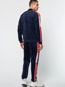 Velour|Sergio Tacchini Pereto Velour Track Jacket- Maritime Blue
