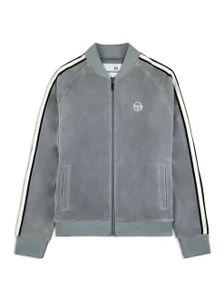 Velour|Sergio Tacchini Pereto Velour Track Jacket- Sleet