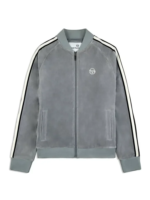 Velour|Sergio Tacchini Pereto Velour Track Jacket- Sleet