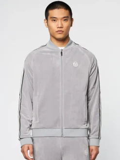 Velour|Sergio Tacchini Pereto Velour Track Jacket- Sleet